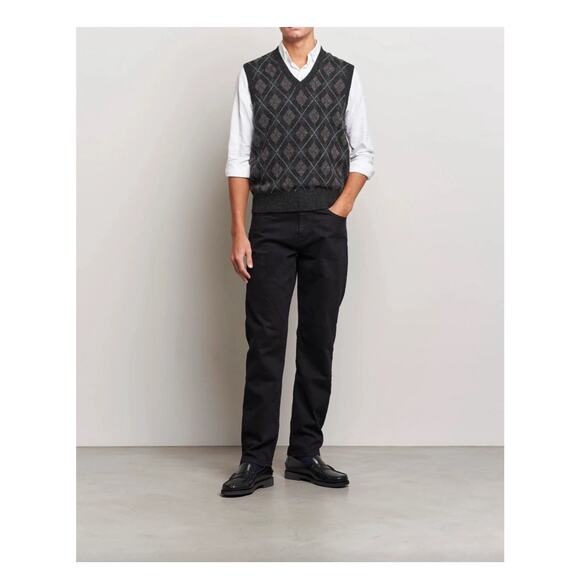 Ralph Lauren Charcoal Wool Argyle Pullover V-Neck Vest Sz XL $298 Preppy Heritag - Picture 3 of 14